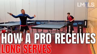 PRO PLAYER explains HOW to RECEIVE LONG SERVES !!!