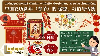 中国农历新年（春节）的起源、习俗与传统 | Chinese Lunar New Year (Spring Festival): Origins, Customs and Traditions