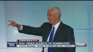 Mike Pence accepts the Republican VP nomination