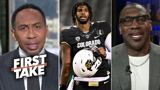 FIRST TAKE | Stephen A. Smith GOES CRAZY to QB Shedeur Sanders won't work out at Combine