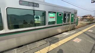 和歌山線227系普通和歌山行き　紀伊小倉発車！