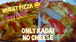 മൈദ വേണ്ട,ഗോതമ്പ് പൊടി കൊണ്ട് അടിപൊളി #HealthyPizza/Healthy#WheatPizzawithoutCheese in Pan 2020😋