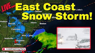 Live: East Coast Snow Storm!  -  24/7 Severe Weather Coverage!    2-20-25