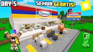 MELOBI DAN SKOBI BUAT INDOMARET TERBESAR DAN GRATIS!!! MINECRAFT HARI KE 5!