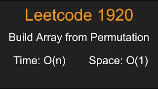 Build Array from Permutation - Leetcode 1920 - Python