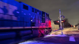 1/13/25 - CSX #876 GE ES44AC clears the Plymouth Diamond and heads EB to Detroit