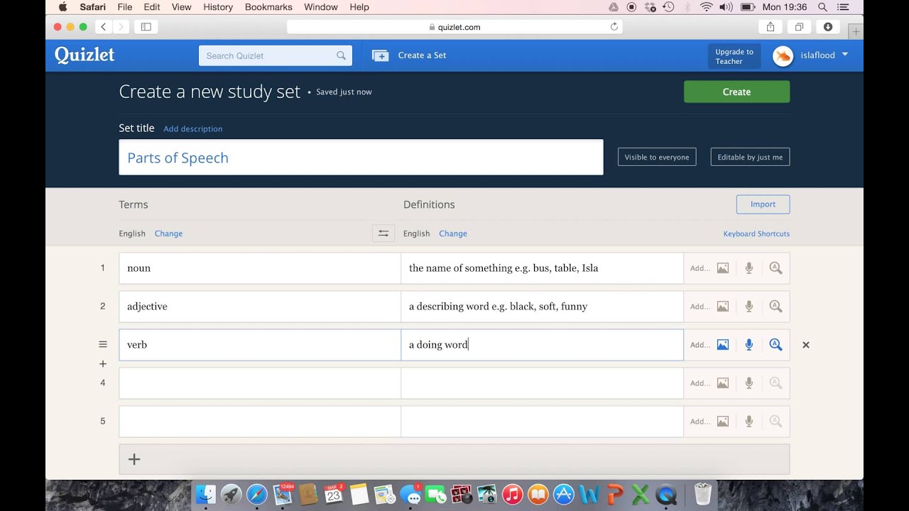 How To Create A Set In Quizlet - YouTube