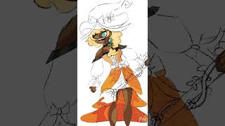 Orange witch speed paint ✨first vid!! ✨ #drawing #fantasy #speedpaint #newchannel #shorts