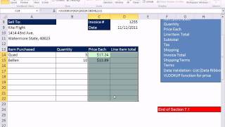 Excel 2010 Business Math 61: Create An Invoice In Excel