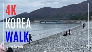 【4K】 한국 도보여행 - 경남 거제도 학동 흑진주 몽돌해변 몽돌해수욕장