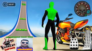 Superhero Tricky Bike Stunt | Moto x3m Bike Race Game | Super Hero Game | Bike Games 3d