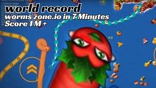 worms zone.io world record score 1 M + slither snake top 01 within 7 minutes #3