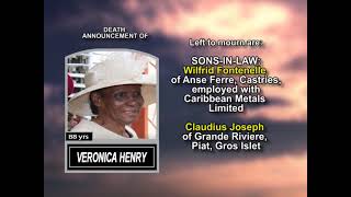 Veronica Henry ~ Long Obituary
