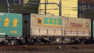 2014,11,27　貨物列車5072レ U51Aヤマト2個 トナミ1個積載！！