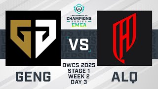 Gen.G vs Al Qadsiah | OWCS 2025 EMEA | Stage 1 Week 2 Day 3