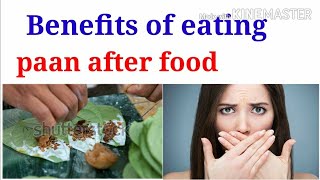 Benefits of eating paan after food in Kannada//easy tips in Kannada//arogya salahe in Kannada