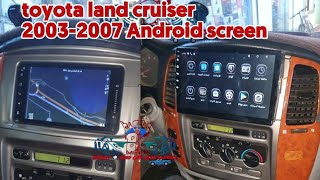 Toyota Land Cruiser2003-07 installation Android screen car stereo replacement radio Bright King #car