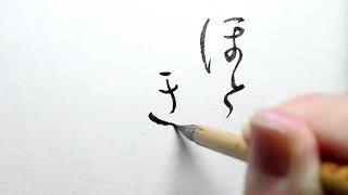 【書道】ほととぎす　[ひらがな　連綿体]