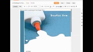 Embed a Google form into a blog or website