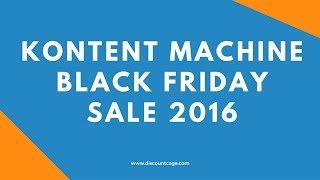Kontent machine black friday sale, kontent machine cyber monday sale