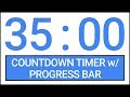 35 min Countdown Timer w/ Progress Bar #Timer #Countdown
