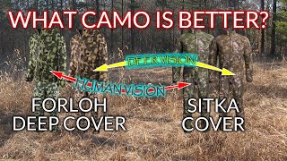 Forloh Deep Cover Camo Comparison Vs Sitka Gear Cover in a Camo Showdown on the Camo Matrix