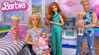 Barbie & Ken Doll Family Have a New Baby Girl Story