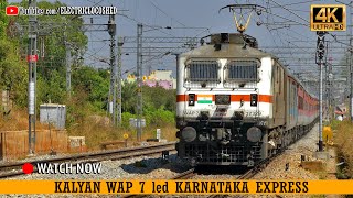 Speeding KALYAN WAP 7 led KARNATAKA SUPERFAST EXPRESS !! Indian Railways