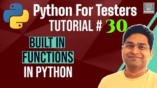Python for Testers #30 - Built In Functions in Python