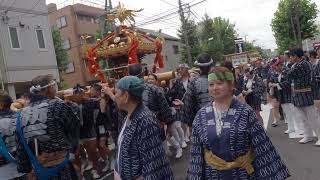 深川神明宮　例大祭　勇壮な水掛け祭　町神輿連合渡御（勢揃い）　2024/08/18  a14