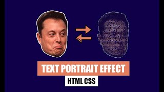 Text Portrait Effect CSS Tutorial | How to make Face Text in CSS?