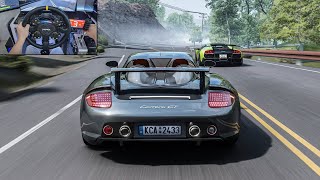 Realistic Sound Porsche Carrera GT \u0026 Lamborghini Murcielago SV - Assetto Corsa | Moza R16 + Pimax