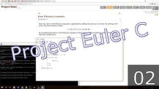 Project Euler in C #2: Even Fibonacci Numbers