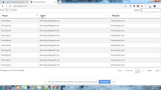 Angular 8 datatable working demo and working code