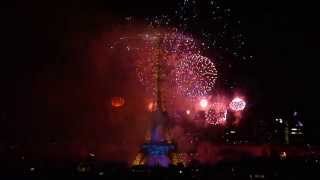 Feu d'artifice complet du 14 Juillet 2014, Tour Eiffel - Trocadero, Paris