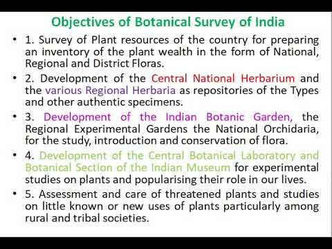 BOTANICAL SURVEY OF INDIA PART I - YouTube