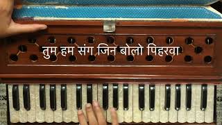 Tum hum sang jin | Raag bhupali bandish #harmonium #classicalmusic #bandish #raag