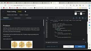 Pizza Cutting Problems CodeChef