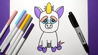 How to Draw a Feisty Pets Unicorn Plush - Glenda Glitterpoop