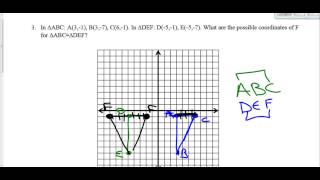 coordinate plane congruent triangles