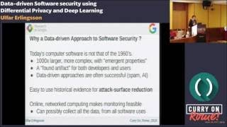 Úlfar Erlingsson Data driven Software security Curry On
