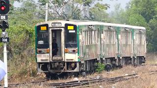 ミャンマー国鉄・元JR東海キハ11形トーチャンカレー駅到着 Myanmar Railways Former JR Tokai Train