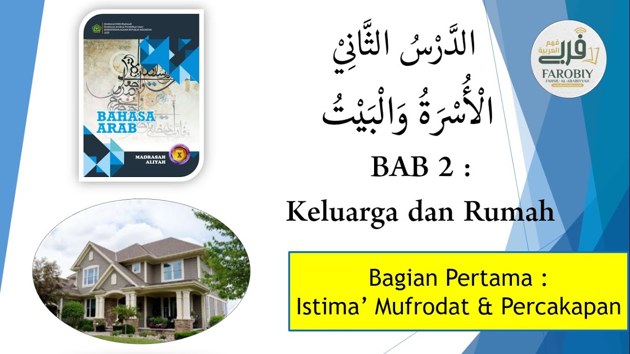 Bahasa Arab Kelas X Semester 1 | Bab 2 Keluarga Dan Rumah (Istima ...