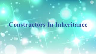 #28 Constructors in Inheritance in Python