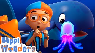 Blippi Wonders - Ocean Sea Creatures! | Blippi Animated Series | Cartoons For Ki