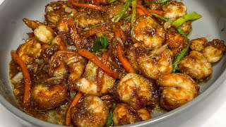 Garlic Sesame Ginger Shrimp| Delicious \u0026 Easy Recipe