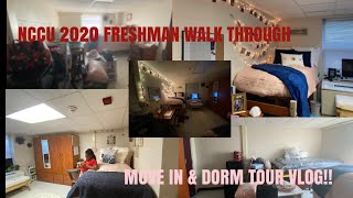 NCCU 2020 Freshman Move in walk through and Dorm Tour! // Eagleson residence hall//