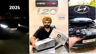 Hyundai i20 2024 || Headlight upgrade || octa q projector setup #hyundai #i20