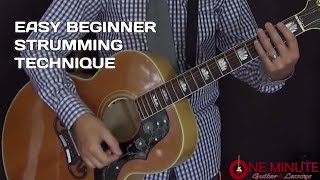 Easy Guitar Strumming Technique - How to Strum Lesson