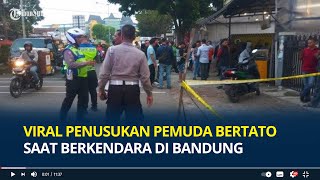 Viral, Penusukan Pemuda Bertato saat Berkendara dan Ramai Warga di Bandung, jadi Tontonan